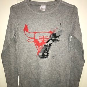Bulls Long Sleeve Waffle Knit Shirt